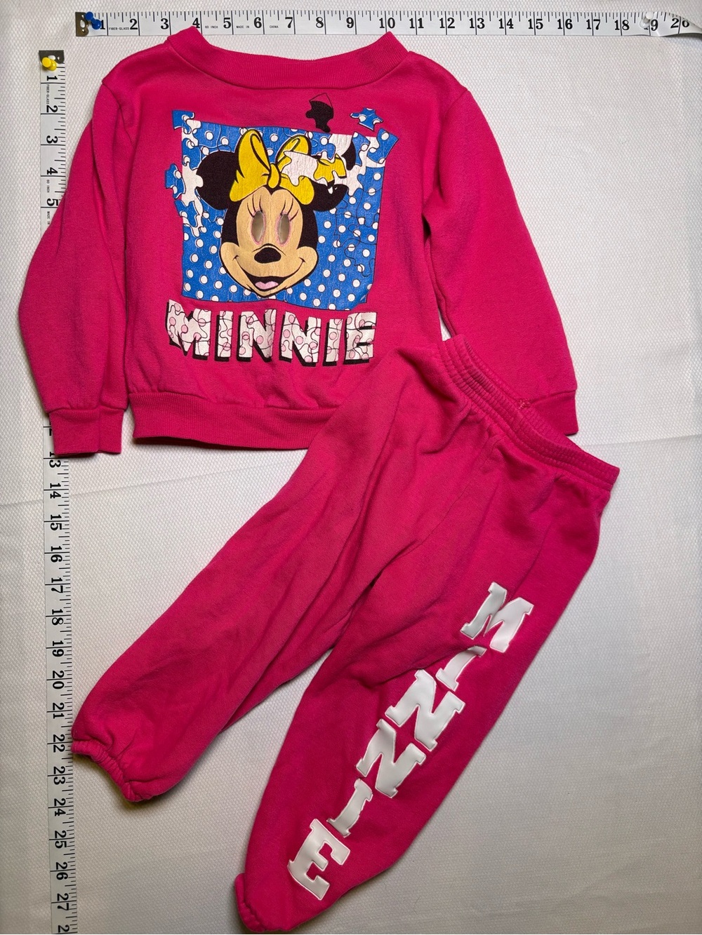Vintage Disney Minnie Mouse Sweatshirt & Sweatpants Set Size 3T